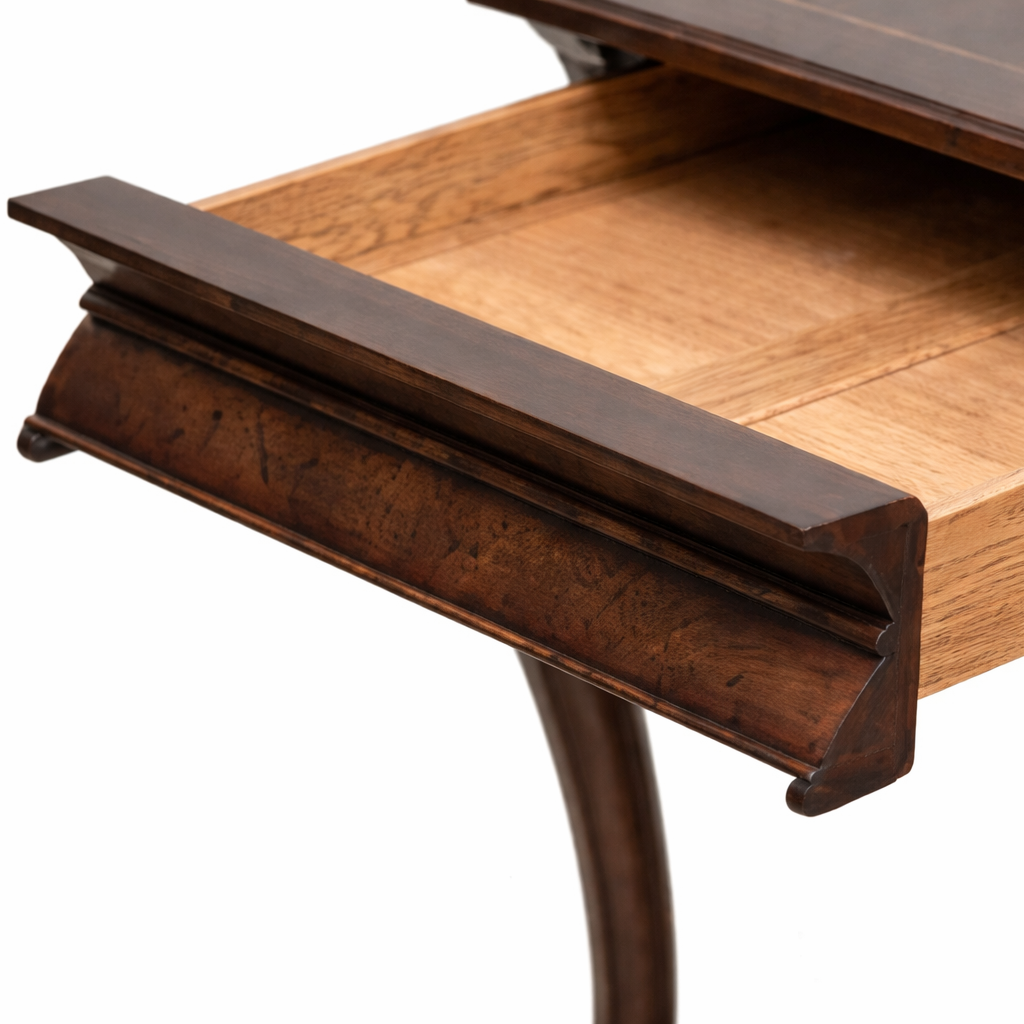 Medium Brown Mahogany Side Table with drawer