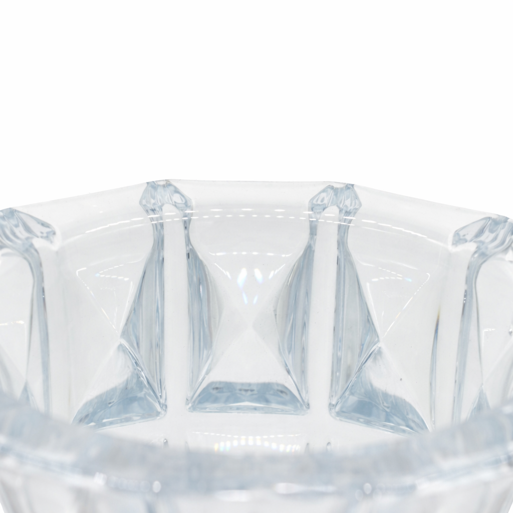 William Crystal Faceted Vase