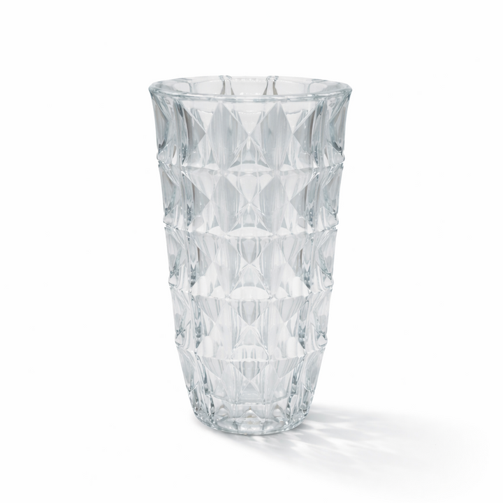 William Crystal Faceted Vase