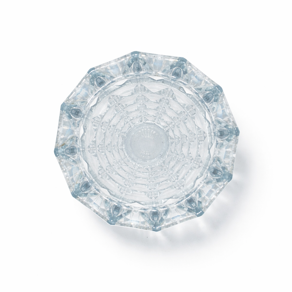 William Crystal Faceted Vase