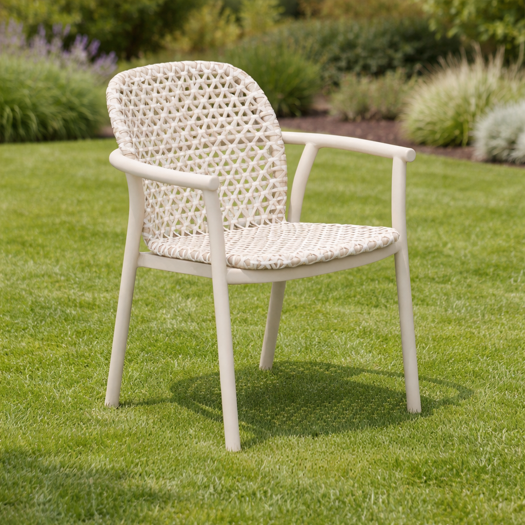 Lilie Dining Armchair with Sand frame