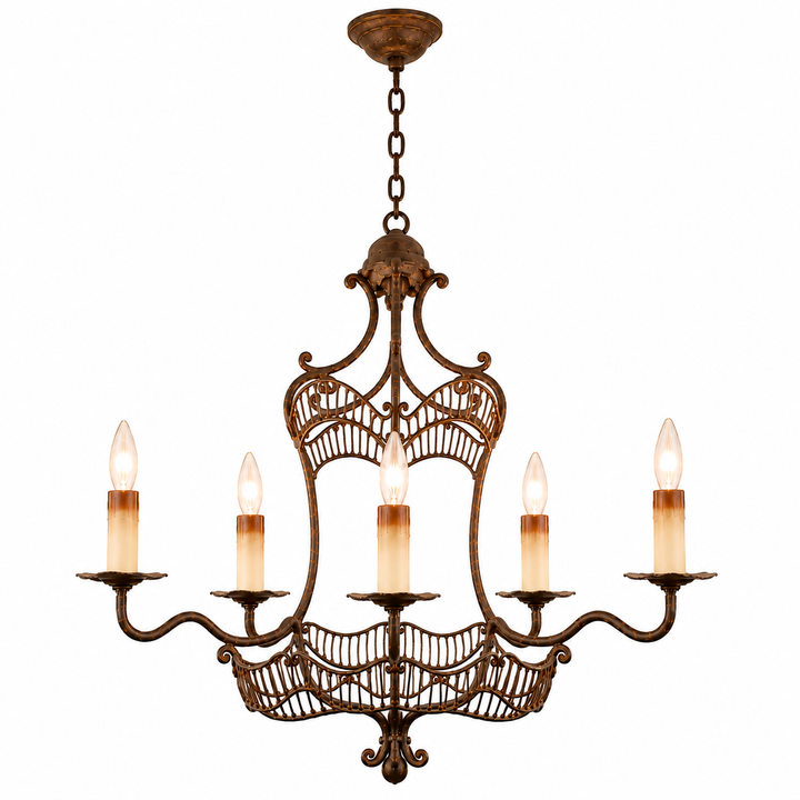 Charisse Chandelier in Aged Iron