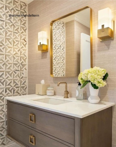 Covet Short Clip Bath Sconce in Antique-Burnished Brass