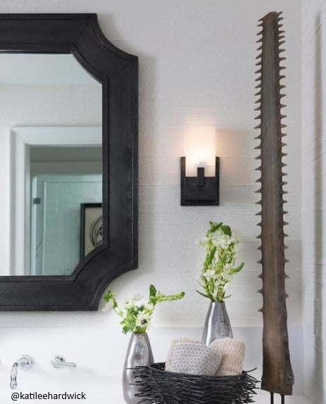 Covet Short Clip Bath Sconce in Bronze