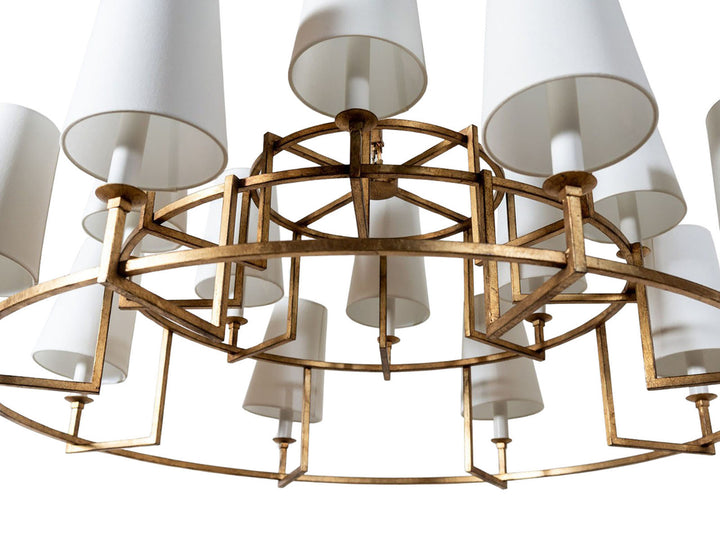 Modica XL Ring Chandelier in Gilded Iron