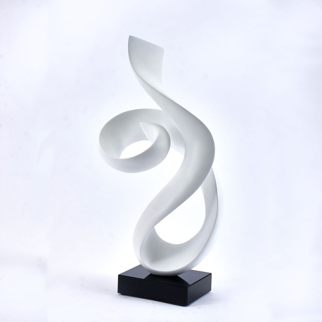 Desk Top Abstract Sculpture - White