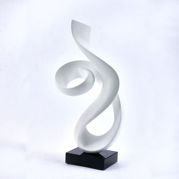 Desk Top Abstract Sculpture - White