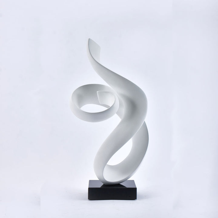 Desk Top Abstract Sculpture - White