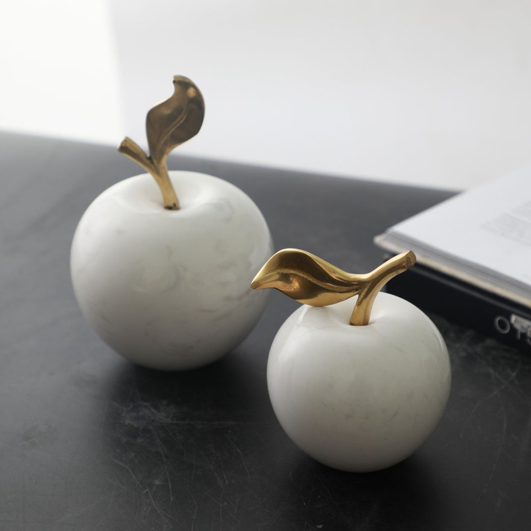 White Marble Apple - Large