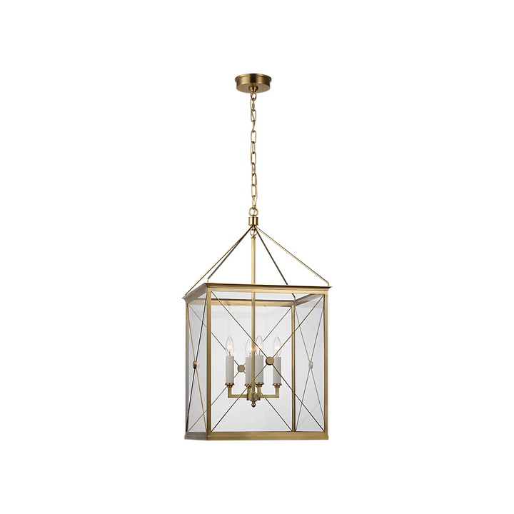 Rossi Medium Lantern in Antique Burnished Brass