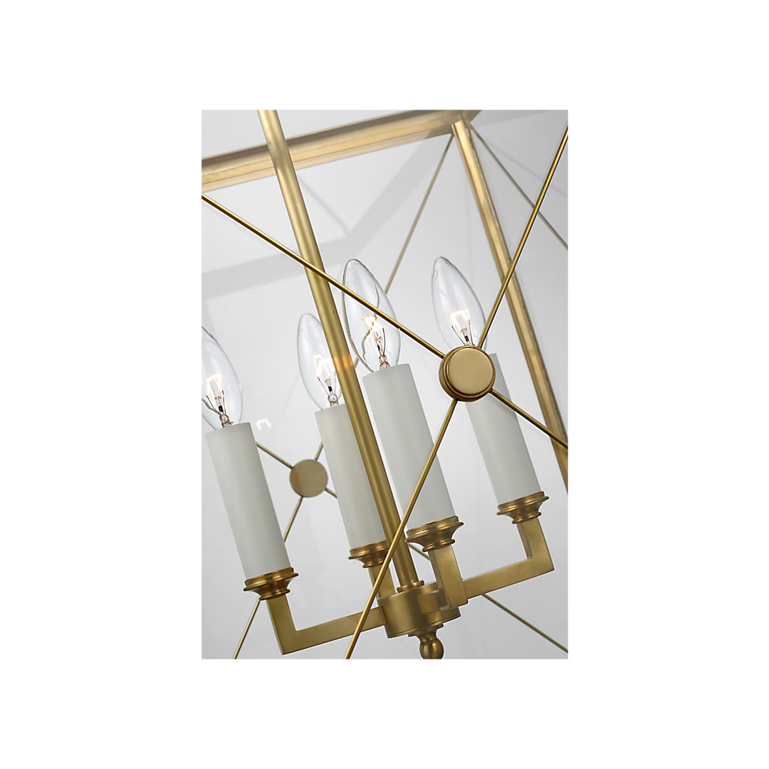 Rossi Medium Lantern in Antique Burnished Brass