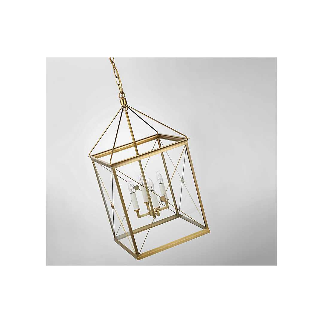 Rossi Medium Lantern in Antique Burnished Brass