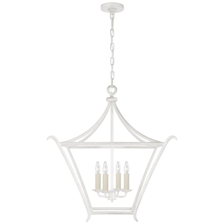 Aria Medium Square Lantern in Plaster White