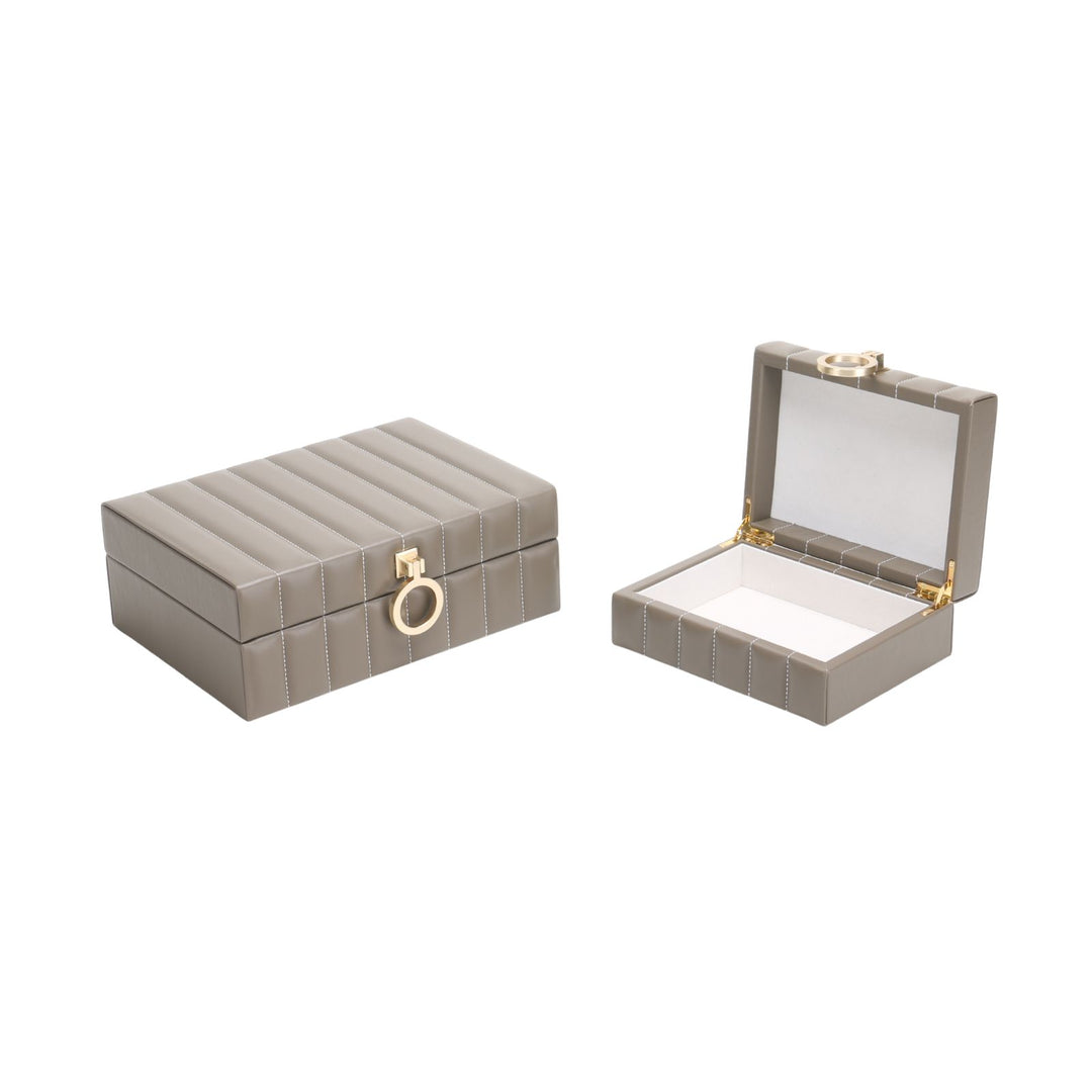 Deauville Mink Faux Leather Storage Box - Large