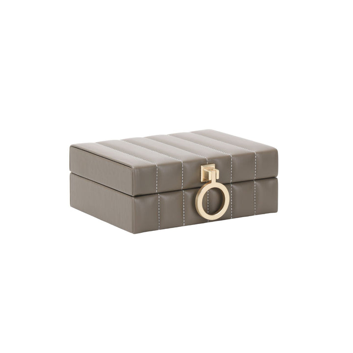 Deauville Mink Faux Leather Storage Box - Small