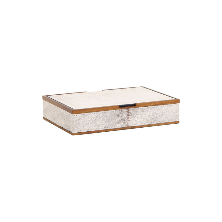 Nashwood Cream & Brown Faux Hide Box-  Small