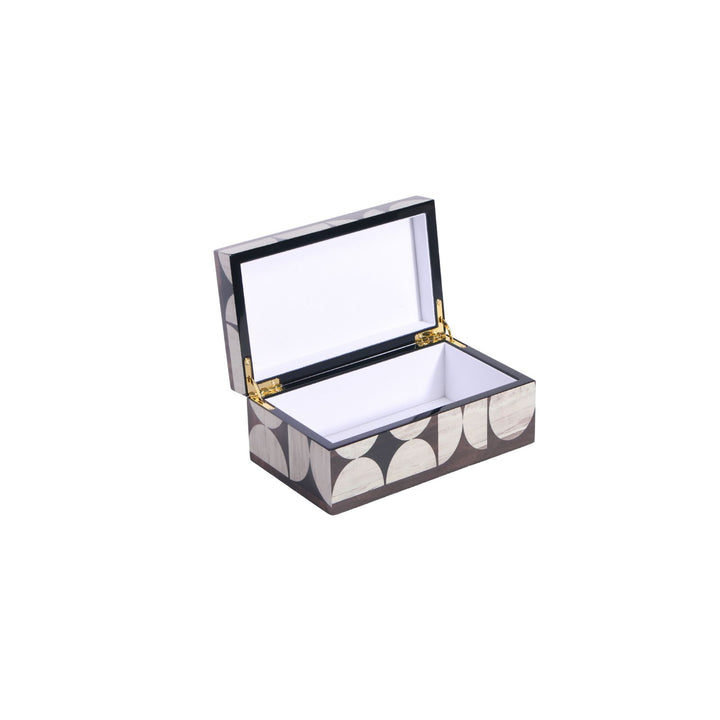 Politura Glossy Geometric timber Inlay Box - Small