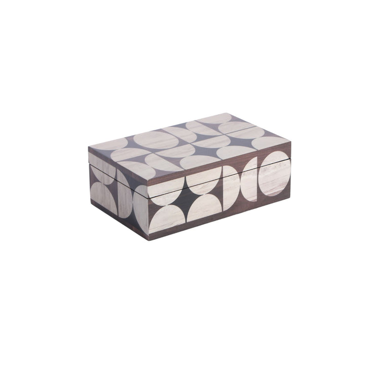 Politura Glossy Geometric timber Inlay Box - Large