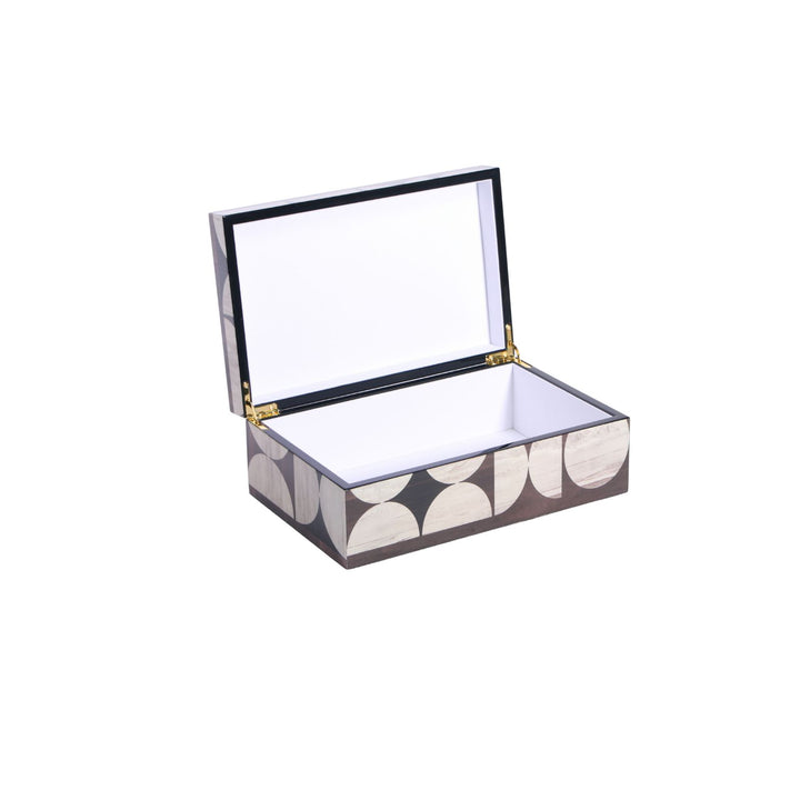 Politura Glossy Geometric timber Inlay Box - Large