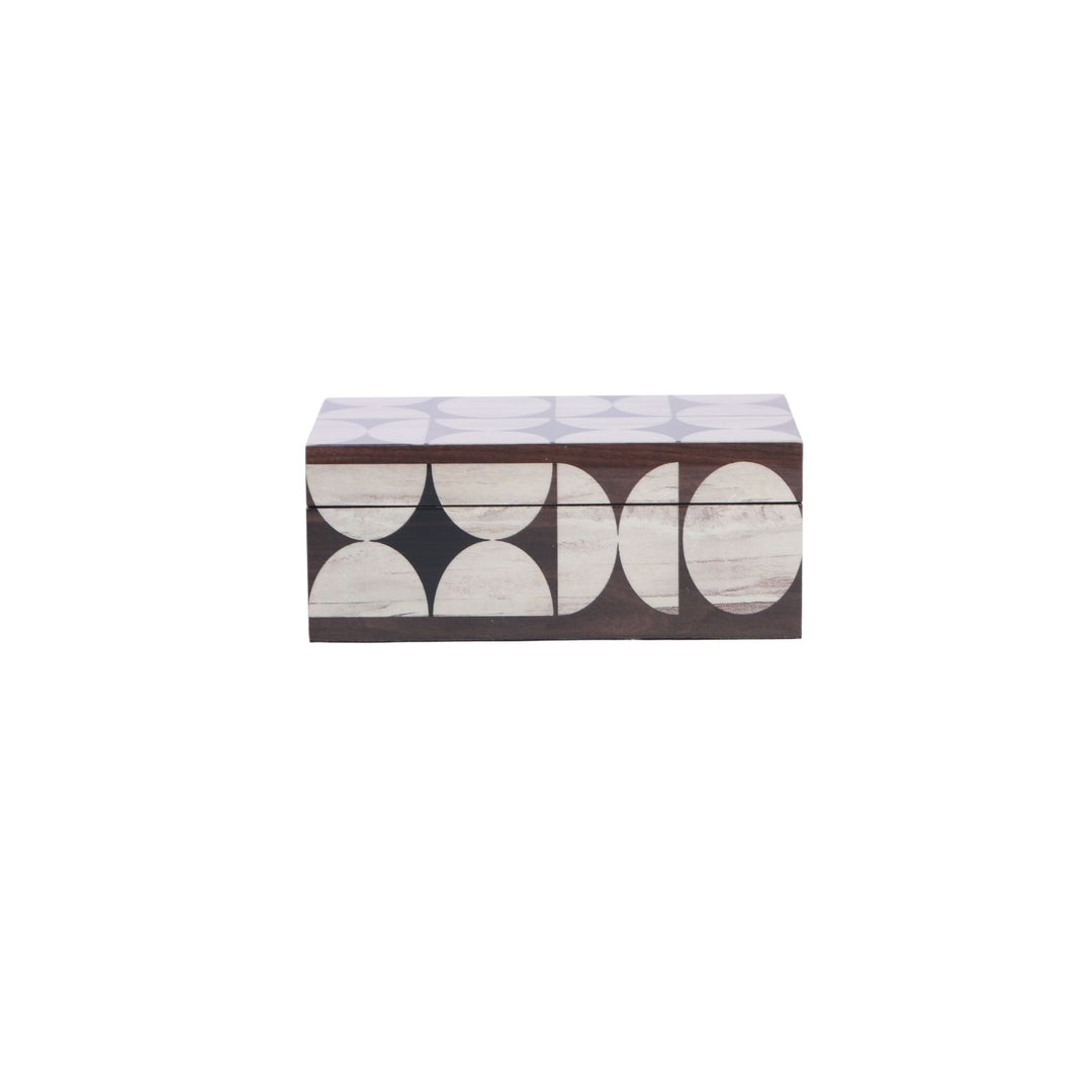 Politura Glossy Geometric timber Inlay Box - Large