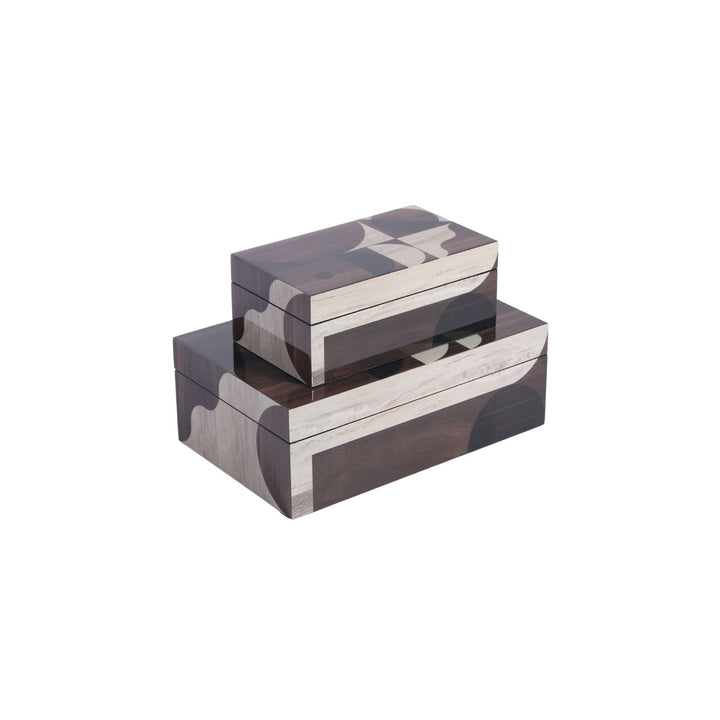 Stanza Geometric Inlay Box - Large