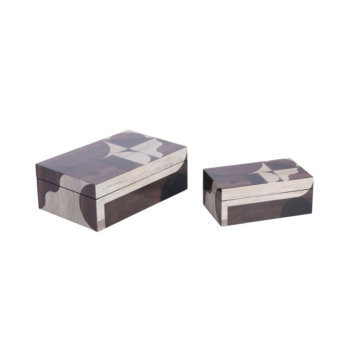 Stanza Geometric Inlay Box - Large