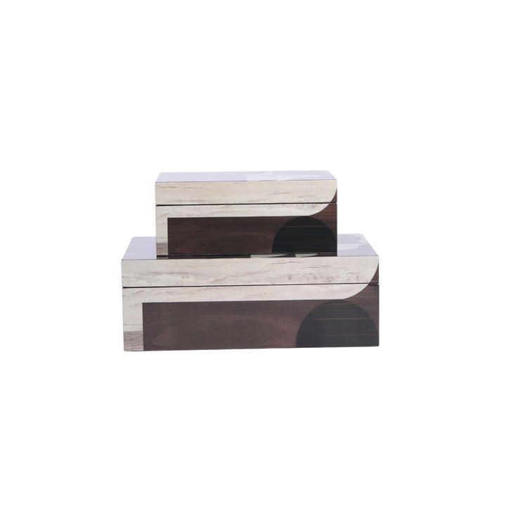 Stanza Geometric Inlay Box - Large