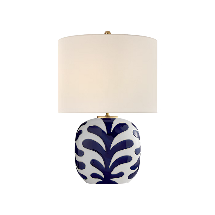Parkwood Medium Table Lamp in New White &amp; Cobalt