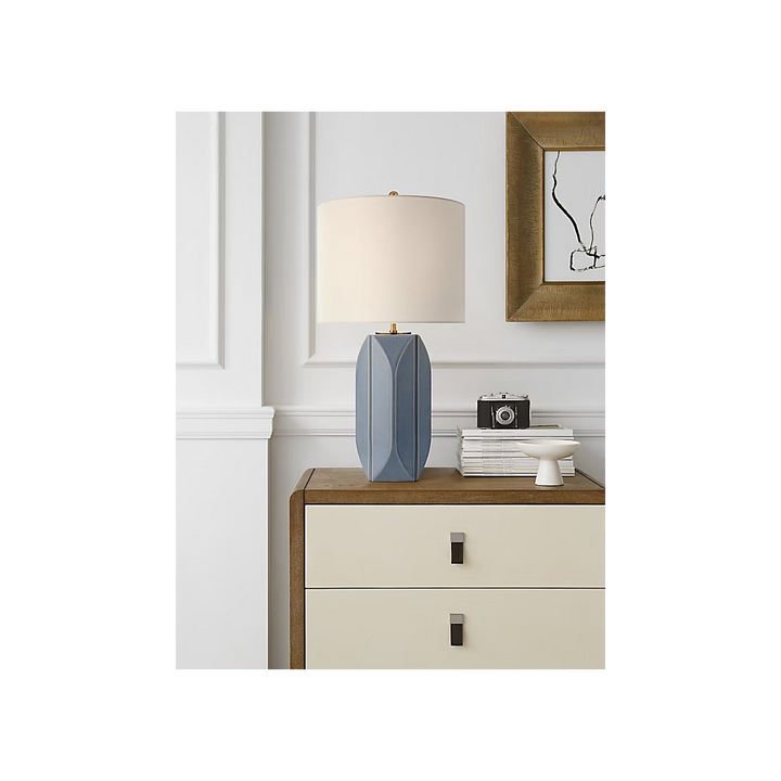 Carmilla Medium Table Lamp in Polar Blue Crackle