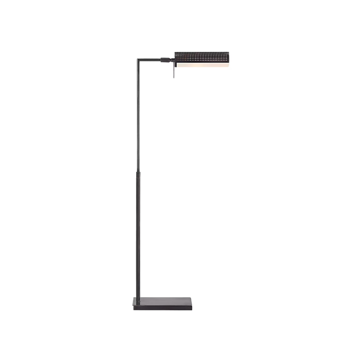 Precision Pharmacy Floor Lamp in Bronze with White Glass