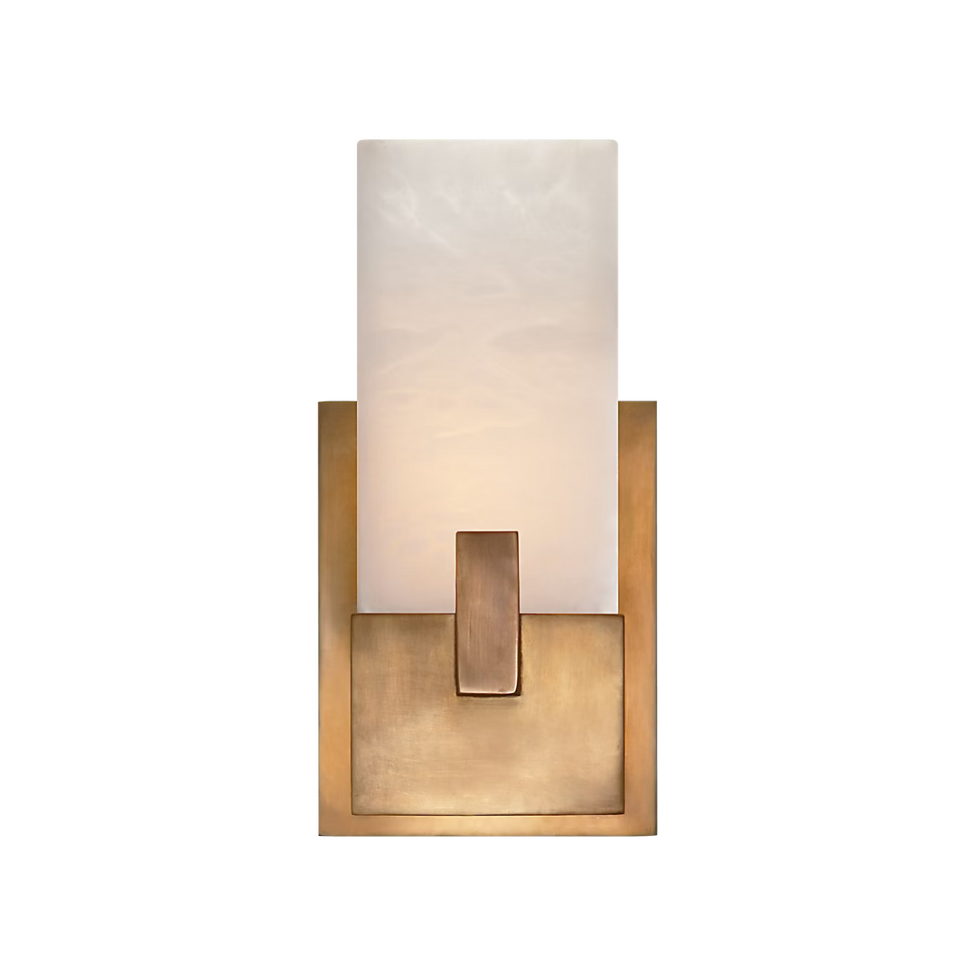 Covet Short Clip Bath Sconce in Antique-Burnished Brass