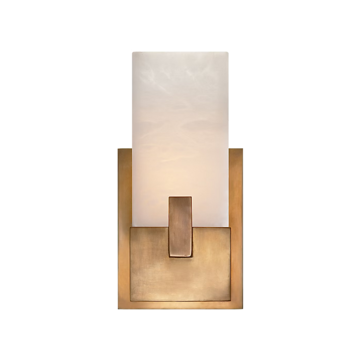 Covet Short Clip Bath Sconce in Antique-Burnished Brass