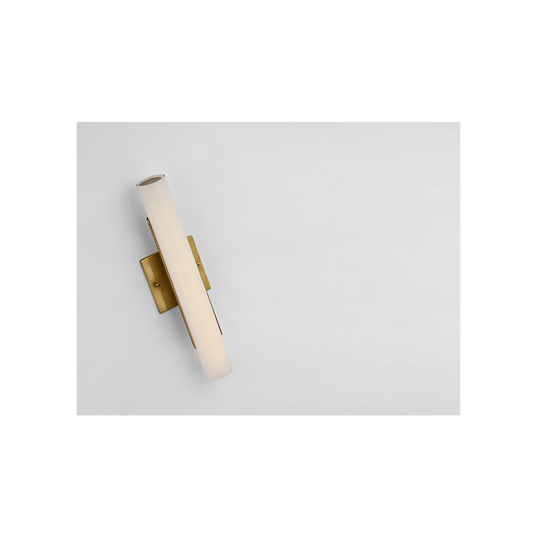 Precision 15" Bath Light - Antique Burnished Brass with White Glass