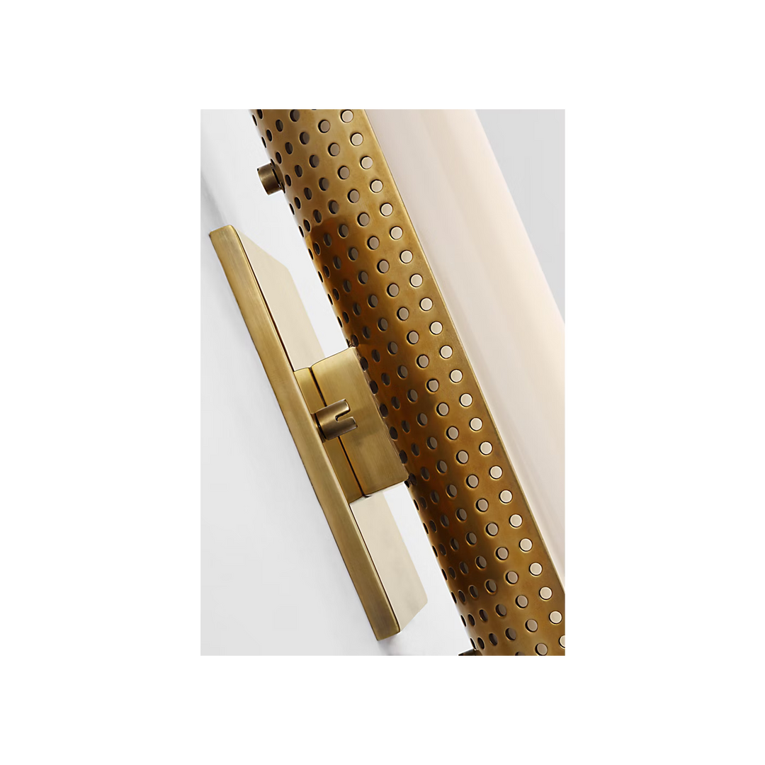 Precision 15" Bath Light - Antique Burnished Brass with White Glass