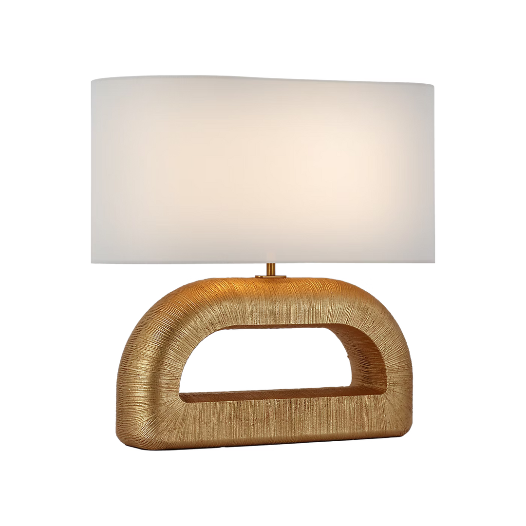 Utopia Large Combed Table Lamp in Gild