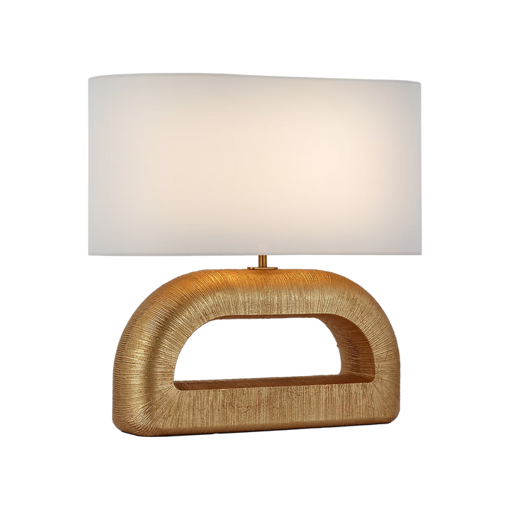 Utopia Large Combed Table Lamp in Gild