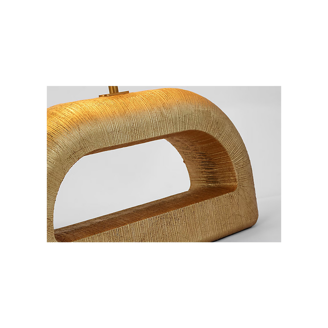 Utopia Large Combed Table Lamp in Gild