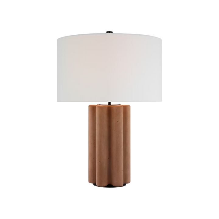 Vellig Medium Table Lamp in Terracotta Stained Concrete