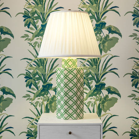 Bamboo Trellis Hexagonal Lamp & Shade