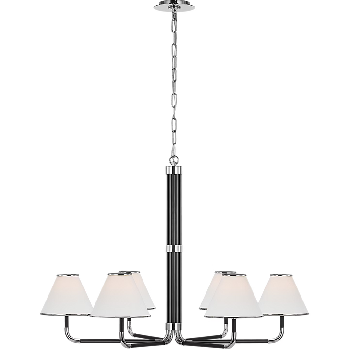 Rigby XL Chandelier in Polished Nickel &amp; Ebony