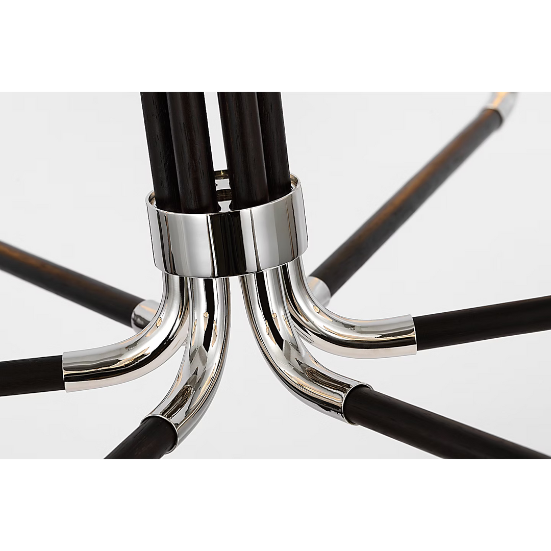 Rigby XL Chandelier in Polished Nickel &amp; Ebony