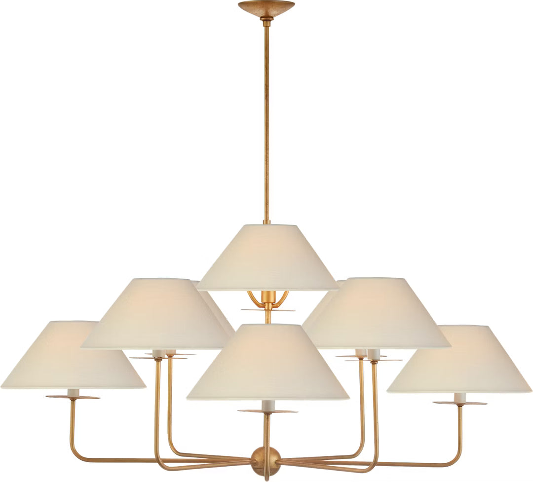 Kelley Large Chandelier in Gilded Iron