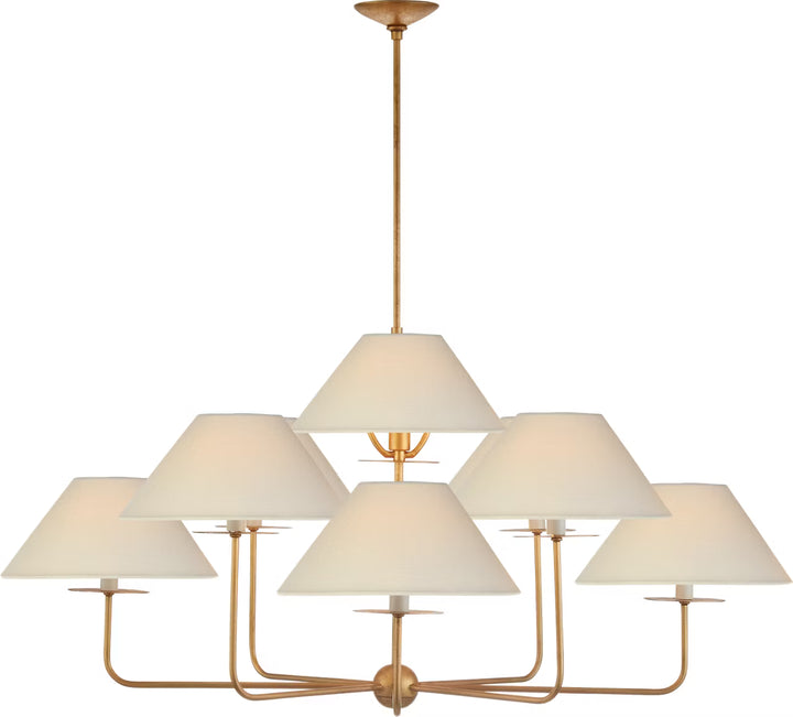 Kelley Large Chandelier in Gilded Iron