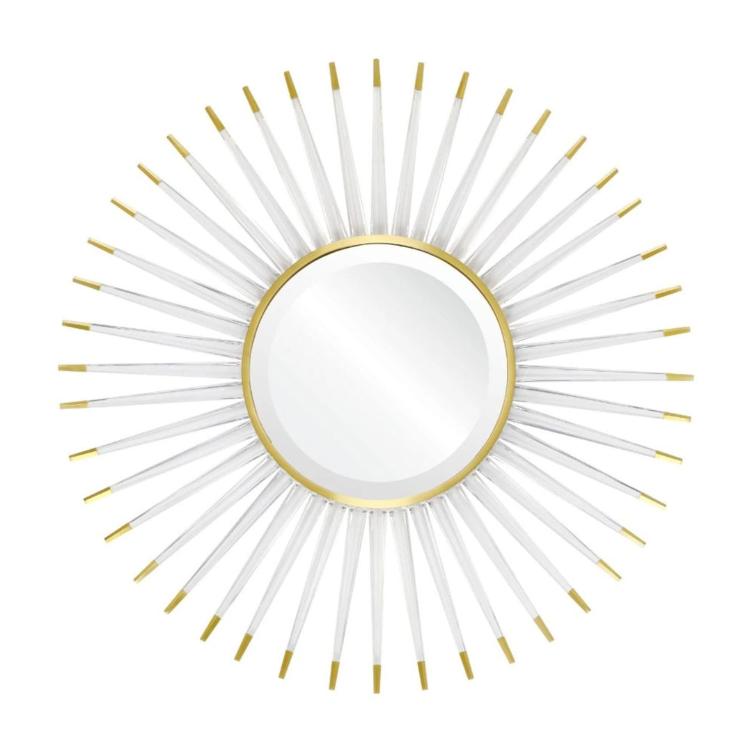 Oly Starburst Acrylic & Brass Mirror