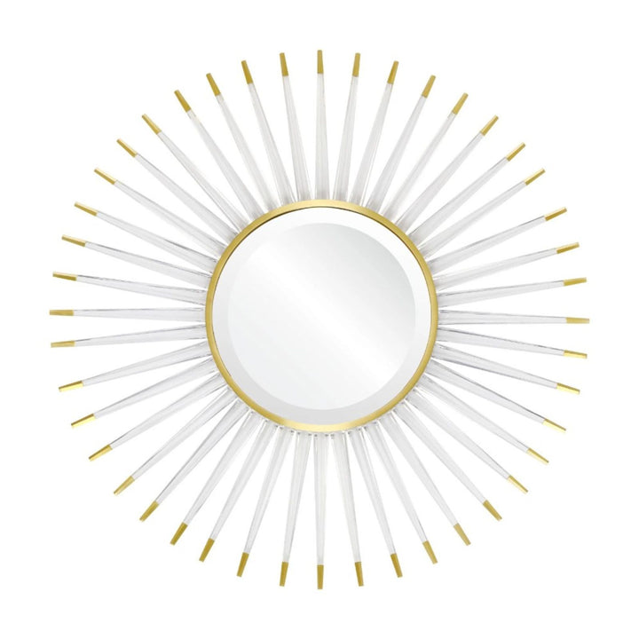 Oly Starburst Acrylic & Brass Mirror