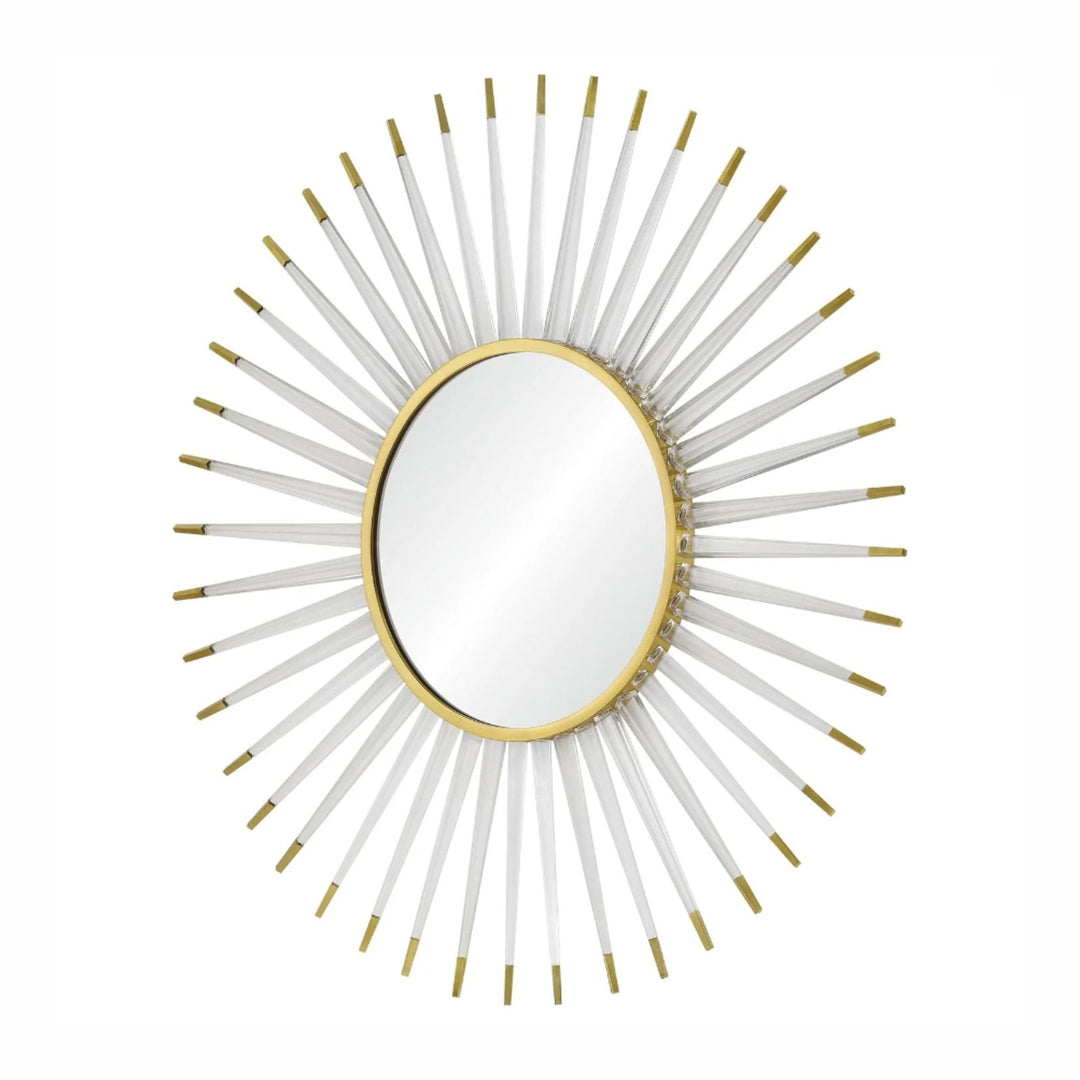 Oly Starburst Acrylic & Brass Mirror