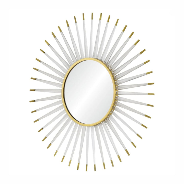 Oly Starburst Acrylic & Brass Mirror