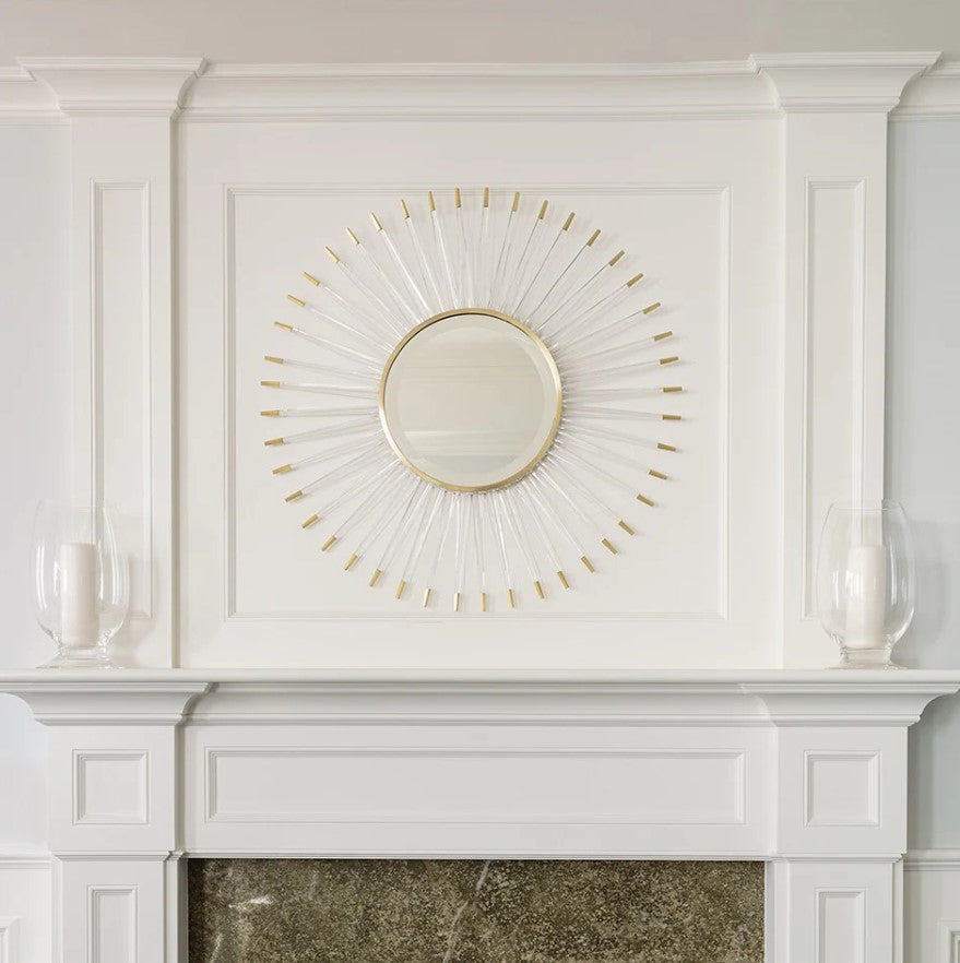 Oly Starburst Acrylic & Brass Mirror