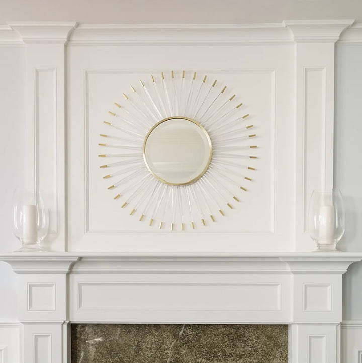 Oly Starburst Acrylic & Brass Mirror