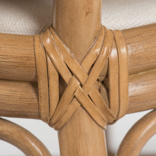 Natural Weave Caned Toboggan Armchair